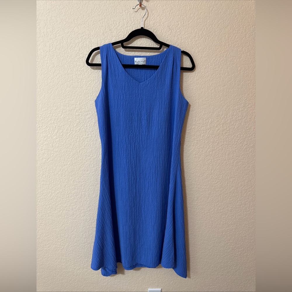 Habitat Clothes to Live In Textured‎ Stretchy Dress Lavender Rayon Blend Sz S